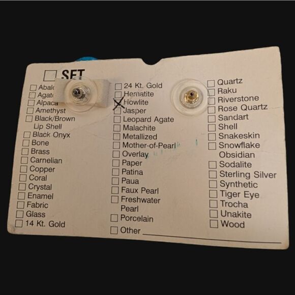 Vintage Karla Jordan Turquoise blue Howling beaded boho earrings NWT‎ - Picture 7 of 7